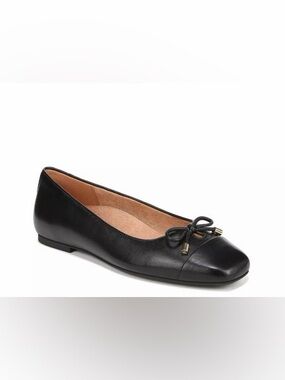 Vionic Klara Black Leather Ballet Flats Size 9.5